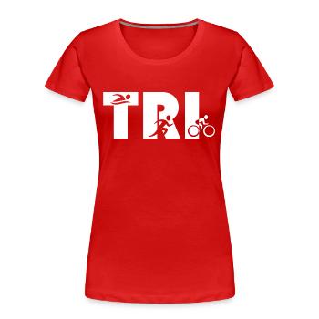 triathlon - Frauen Premium Bio T-Shirt - Rot - Vorne - Mia (176cm)