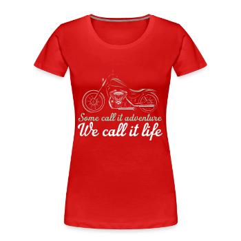 adventure - Frauen Premium Bio T-Shirt - Rot - Vorne - Mia (176cm)