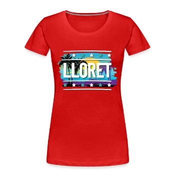 Lloret De Mar - T-shirt bio Premium Femme - rouge - Devant - Mia (176cm)