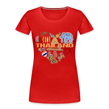 I love Thailand Emigration & Holidays - Women's Premium Organic T-Shirt - red - Front - Mia (176cm)