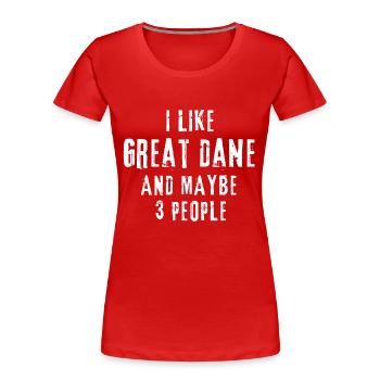 Great Dane - Women's Premium Organic T-Shirt - red - Front - Mia (176cm)