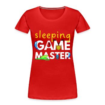 SLEEPING GAME MASTER DRAGONS ADVENTURES RPG - T-shirt bio Premium Femme - rouge - Devant - Mia (176cm)
