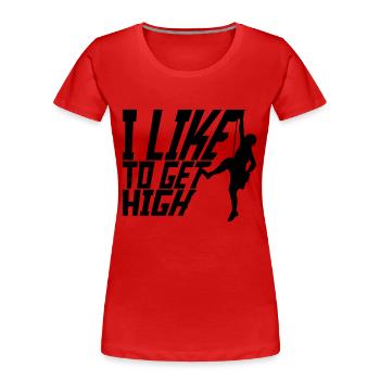 aiment se défoncer - T-shirt bio Premium Femme - rouge - Devant - Mia (176cm)