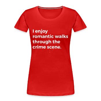 Spurensicherung - Kripo Polizei Kriminaltechnik - Frauen Premium Bio T-Shirt - Rot - Vorne - Mia (176cm)