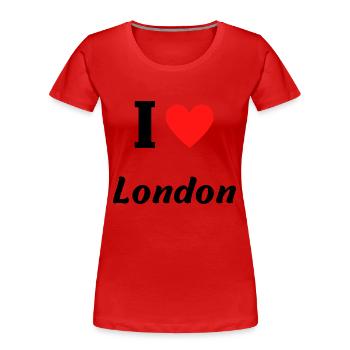 J’adore Londres - T-shirt bio Premium Femme - rouge - Devant - Mia (176cm)
