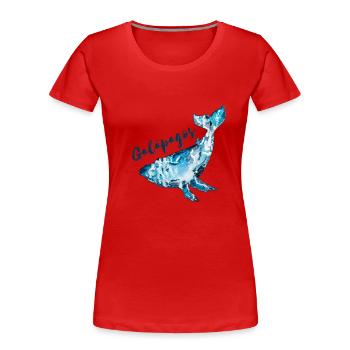 Galapagos-Inseln Wal - Frauen Premium Bio T-Shirt - Rot - Vorne - Mia (176cm)
