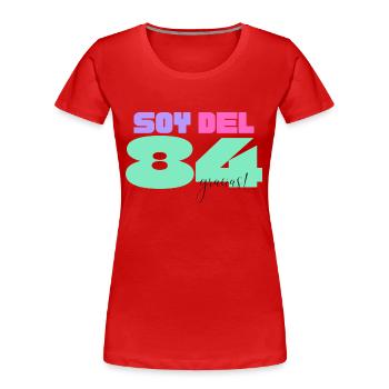 I'm from '84 - Women's Premium Organic T-Shirt - red - Front - Mia (176cm)