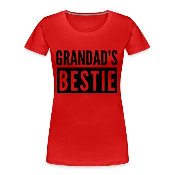 OPA'S BESTIE - Frauen Premium Bio T-Shirt - Rot - Vorne - Mia (176cm)