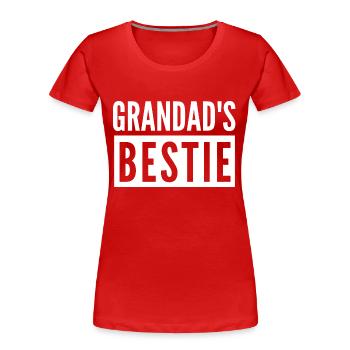 OPA'S BESTIE - Frauen Premium Bio T-Shirt - Rot - Vorne - Mia (176cm)