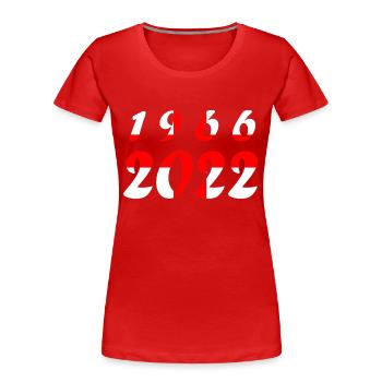 Nationalmannschaft England Fußball Weltmeister - Frauen Premium Bio T-Shirt - Rot - Vorne - Mia (176cm)