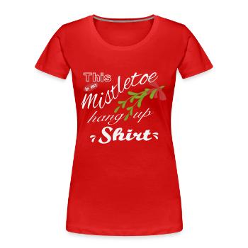 Chemise suspendue au gui - T-shirt bio Premium Femme - rouge - Devant - Mia (176cm)