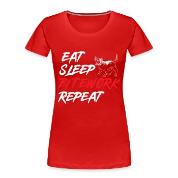 Malinois Berger Belge Malines Chien - T-shirt bio Premium Femme - rouge - Devant - Mia (176cm)