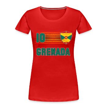Grenada Football Team - Women's Premium Organic T-Shirt - red - Front - Mia (176cm)