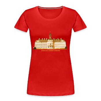 Hubertusburg Schloss Wermsdorf Grimma Sachsen - Frauen Premium Bio T-Shirt - Rot - Vorne - Mia (176cm)