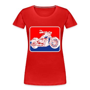 Chopper american Motorrad Logo - Frauen Premium Bio T-Shirt - Rot - Vorne - Mia (176cm)