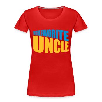 im the favorite uncle - Frauen Premium Bio T-Shirt - Rot - Vorne - Mia (176cm)