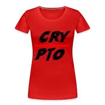 Bitcoin Trading Crypto Stocks - T-shirt bio Premium Femme - rouge - Devant - Mia (176cm)