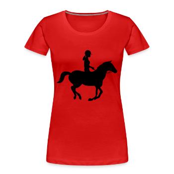 Rider - Women's Premium Organic T-Shirt - red - Front - Mia (176cm)