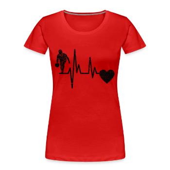 Bowling Skittles Bowling Club Bowling Club Bowlers - Women's Premium Organic T-Shirt - red - Front - Mia (176cm)