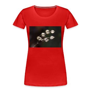 Trockenblume - Frauen Premium Bio T-Shirt - Rot - Vorne - Mia (176cm)