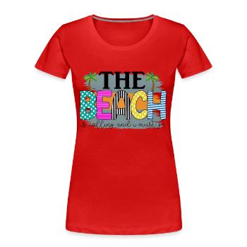 Bech - Frauen Premium Bio T-Shirt - Rot - Vorne - Mia (176cm)