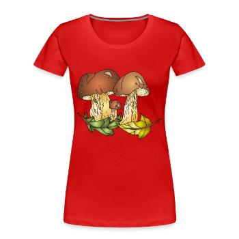 Mycètes - T-shirt bio Premium Femme - rouge - Devant - Mia (176cm)