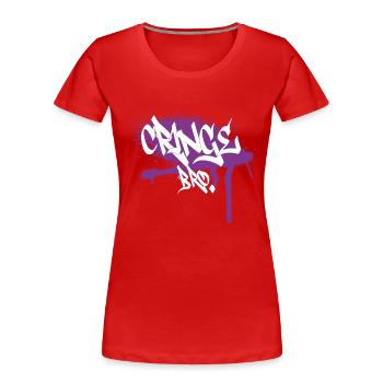 Peinlich Bro Graffiti | Gamer&Streamer |Meme - Frauen Premium Bio T-Shirt - Rot - Vorne - Mia (176cm)