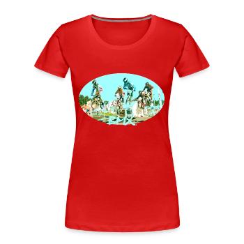 bmx race - T-shirt bio Premium Femme - rouge - Devant - Mia (176cm)