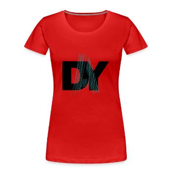 Sans titre 1 - T-shirt bio Premium Femme - rouge - Devant - Mia (176cm)