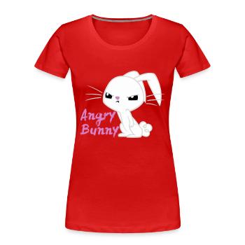 Angry Bunny - Osterhase - Frauen Premium Bio T-Shirt - Rot - Vorne - Mia (176cm)