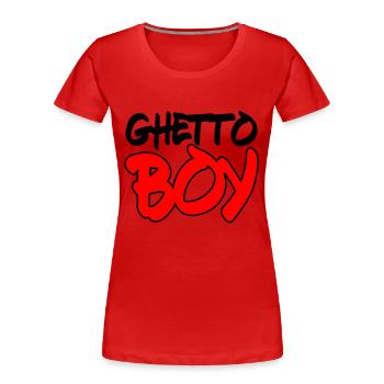 ghetto boy 2 - Frauen Premium Bio T-Shirt - Rot - Vorne - Mia (176cm)