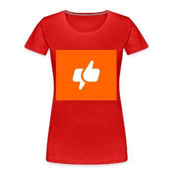 Amazoni boli Nikeo - T-shirt bio Premium Femme - rouge - Devant - Mia (176cm)