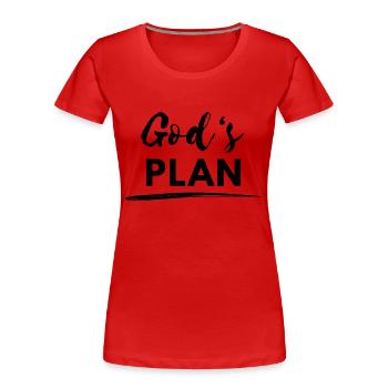 Gods Plan Dwizzy Rap Rapper Hip Hop Drizzy - Women's Premium Organic T-Shirt - red - Front - Mia (176cm)