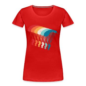 Skydive Evolution: Skydiver Design - T-shirt bio Premium Femme - rouge - Devant - Mia (176cm)