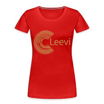 Pour Leevi - T-shirt bio Premium Femme - rouge - Devant - Mia (176cm)