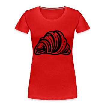 Halbmond - Frauen Premium Bio T-Shirt - Rot - Vorne - Mia (176cm)