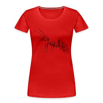Fourmi - T-shirt bio Premium Femme - rouge - Devant - Mia (176cm)