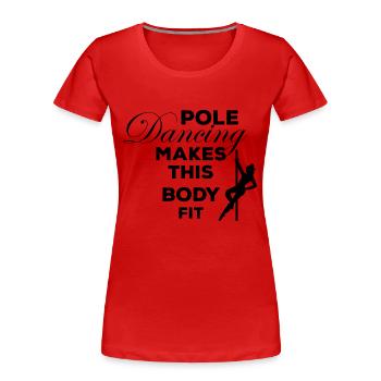 Danse Musique de danse - T-shirt bio Premium Femme - rouge - Devant - Mia (176cm)