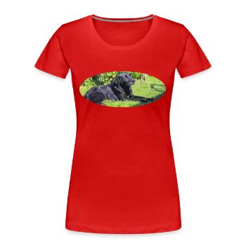 labrador - Women's Premium Organic T-Shirt - red - Front - Mia (176cm)