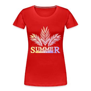 Summer Vibes Tenue d’été Malle Holiday - T-shirt bio Premium Femme - rouge - Devant - Mia (176cm)