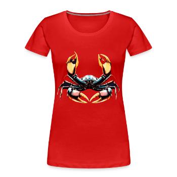 HUMMER - Frauen Premium Bio T-Shirt - Rot - Vorne - Mia (176cm)