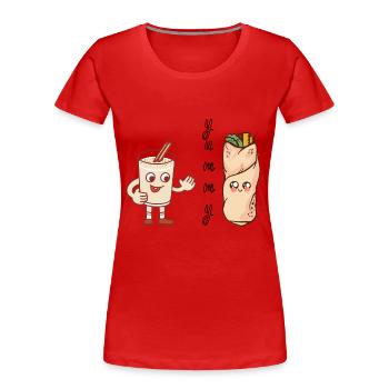 Leckerer Stil - Frauen Premium Bio T-Shirt - Rot - Vorne - Mia (176cm)