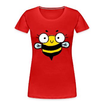 niedliche biene mädchen basic - Frauen Premium Bio T-Shirt - Rot - Vorne - Mia (176cm)