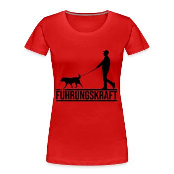 Lustiges Hunde Bild Hundeliebhaber Haustier - Frauen Premium Bio T-Shirt - Rot - Vorne - Mia (176cm)