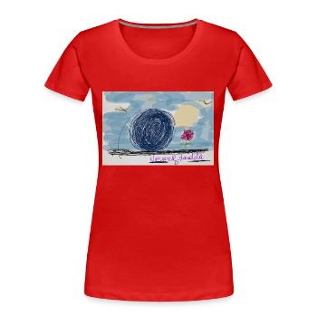 Non Sense song - T-shirt bio Premium Femme - rouge - Devant - Mia (176cm)