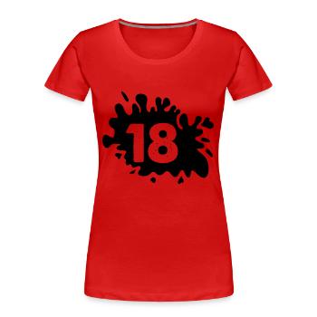 Blobs 18 - T-shirt bio Premium Femme - rouge - Devant - Mia (176cm)