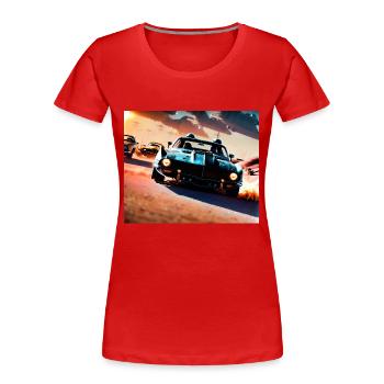Mad and Furious #5 - T-shirt bio Premium Femme - rouge - Devant - Mia (176cm)