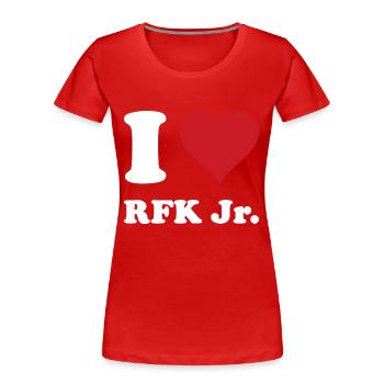 I Herz RFK JR - Frauen Premium Bio T-Shirt - Rot - Vorne - Mia (176cm)