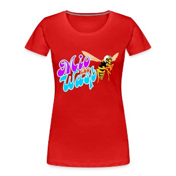Mio die Wespe f - Frauen Premium Bio T-Shirt - Rot - Vorne - Mia (176cm)
