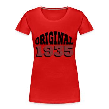 Original 1935 - T-shirt bio Premium Femme - rouge - Devant - Mia (176cm)